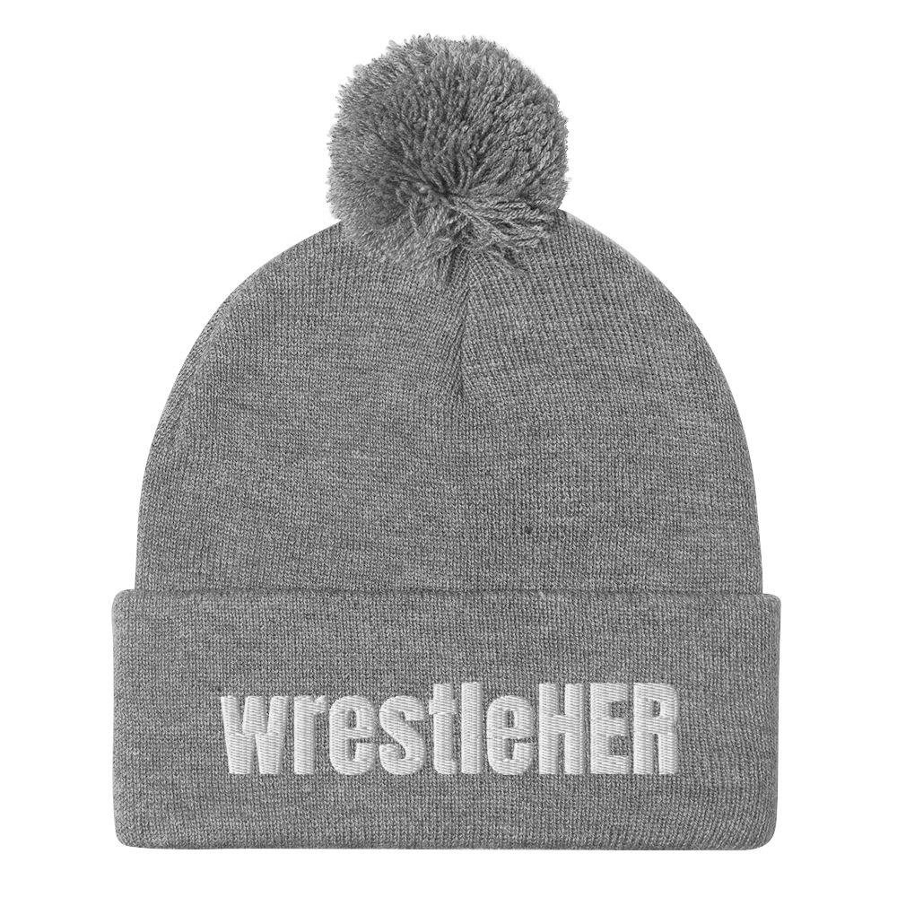 wrestleHER Pom-Pom Knit Cap
