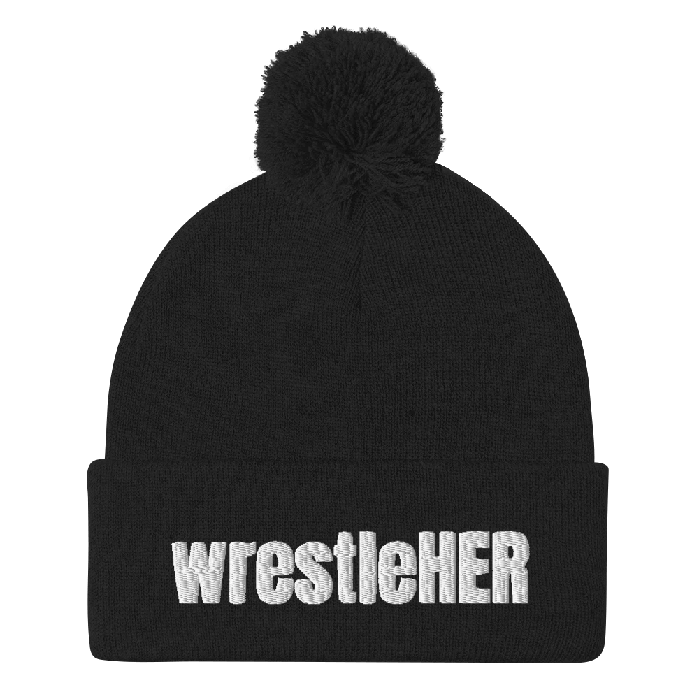 wrestleHER Pom-Pom Knit Cap