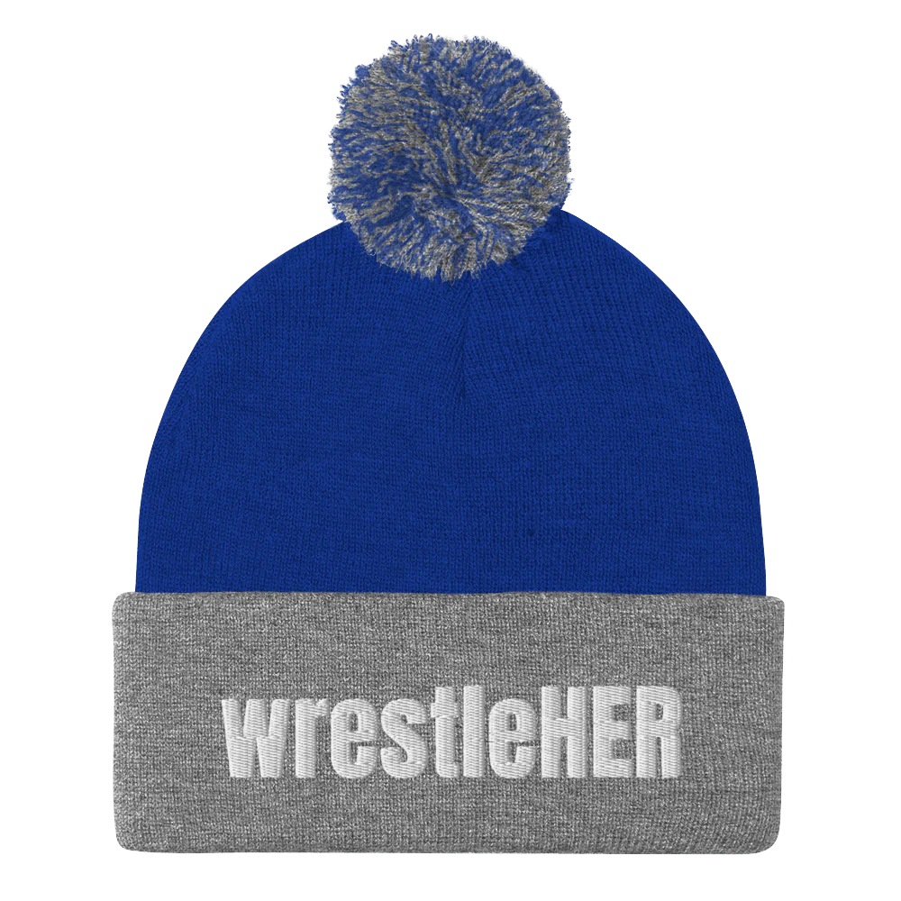 wrestleHER Pom-Pom Knit Cap
