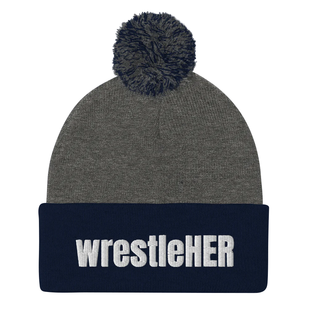 wrestleHER Pom-Pom Knit Cap